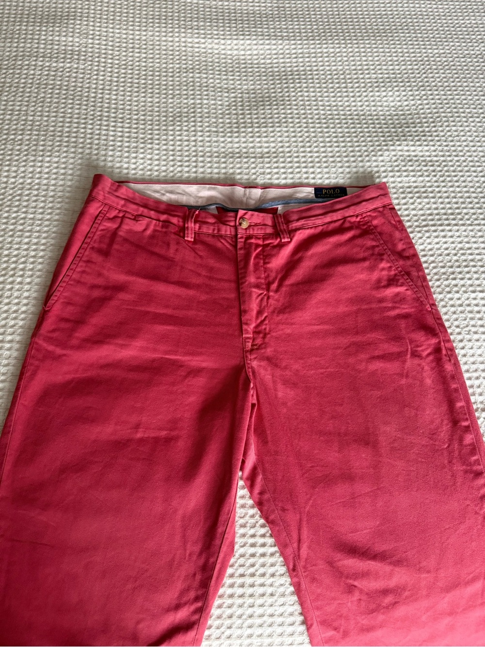 Like New Ralph Lauren Polo Chino pantCoral Pink Polo Pants with Navy Pony - Picture 4 of 9